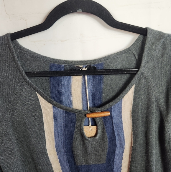 PrAna Yarrah Casual Preppy Travel Organic Cotton Knit Sweater Dress Gray XL - Picture 6 of 16